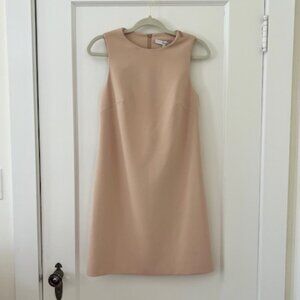 New TIBI Nude Shift Mini Dress with Open Back Detail, Size 4